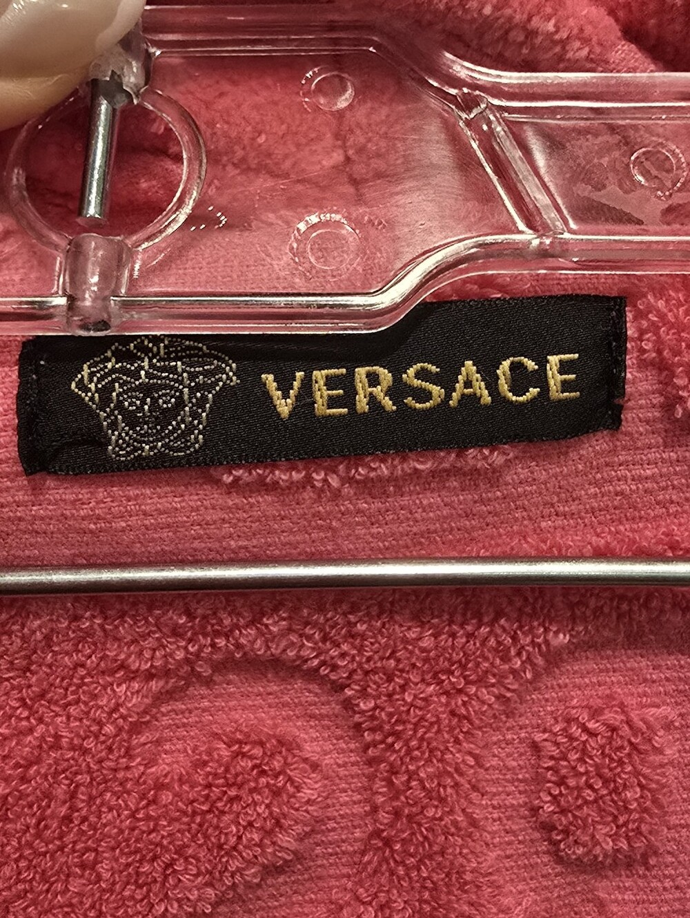 VERSACE I š©· Baroque Embossed Spell Out Robe Bath Robe - Picture 4 of 7